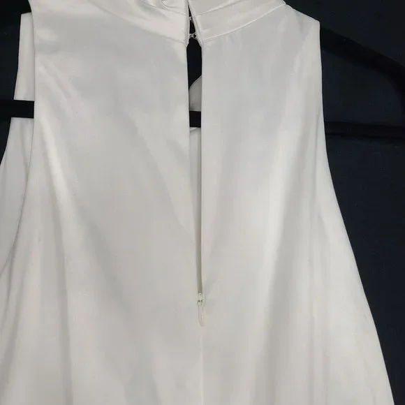 Adrianna Papell Womens Jumpsuit Size 14 Crew Neck Sleeveless Keyhole Back Crepe - Picture 10 of 13